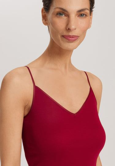 Cotton Seamless V-Neck Camisole | Red Dahlia 71601-2418